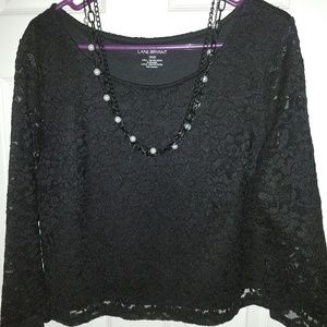 New with tag Lane Bryant lace crop top